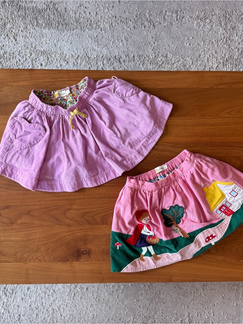 Mini Boden Girls Corduroy Skirt Bundle – Sizes 4–5Y & 6–7Y